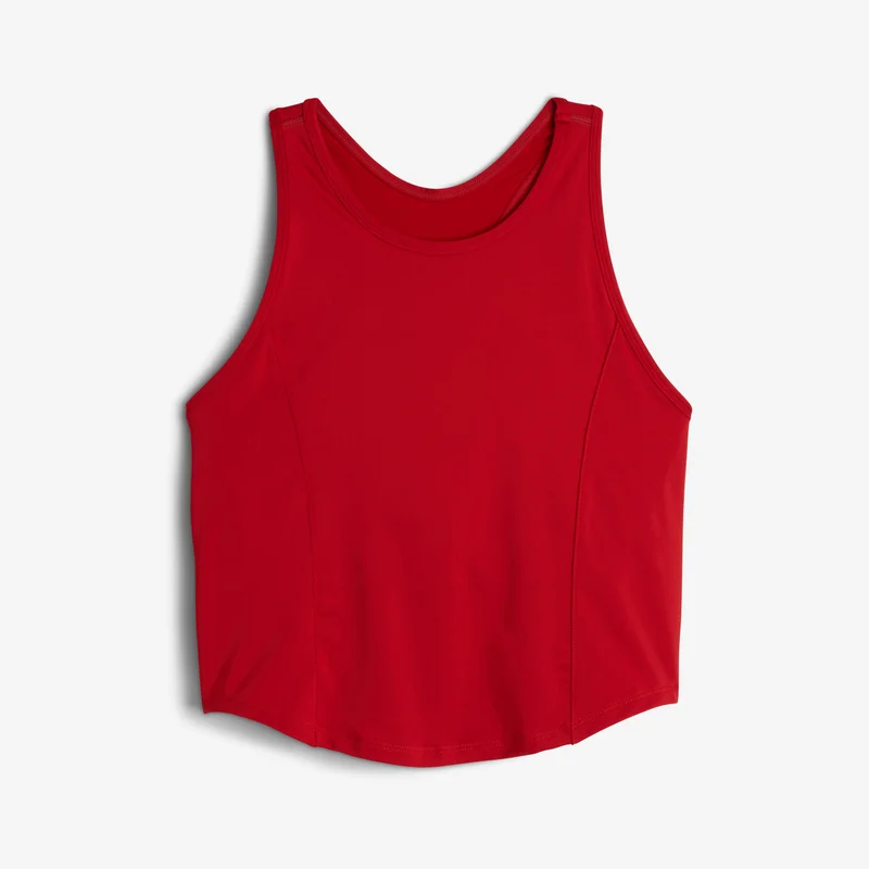 Image of Swim High Neck Top - Red