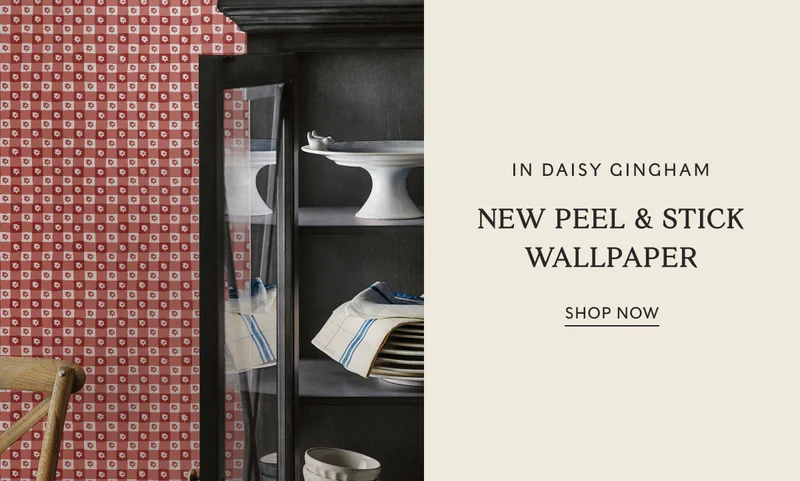 in Daisy gingham new Peel & Stick Wallpaper SHOP NOW