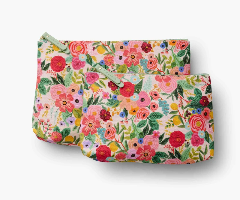 Image of Zippered Pouch Set - Garden Party