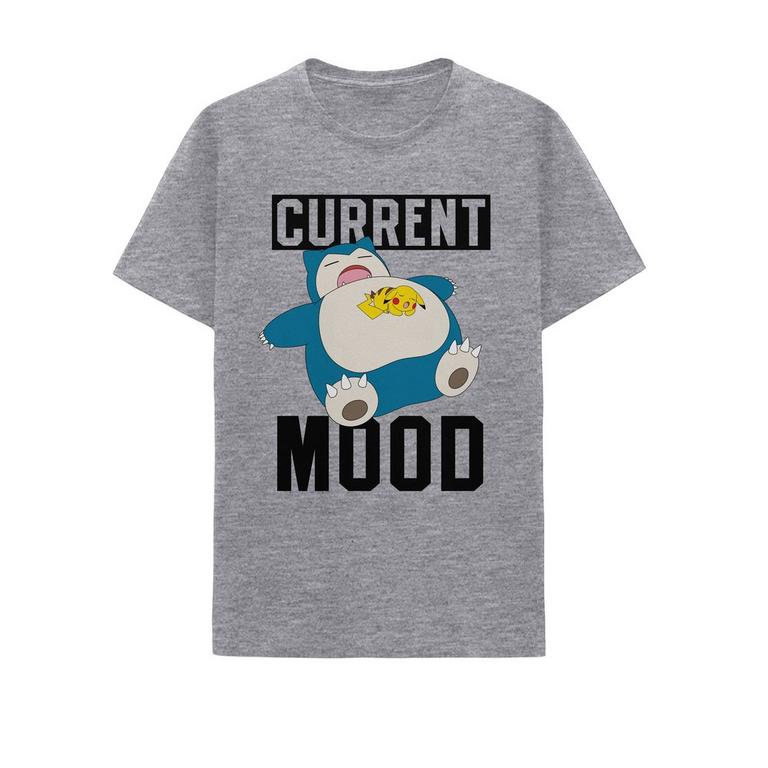 Pokemon Snorlax Current Mood Heather Grey Unisex Short Sleeve T-Shirt