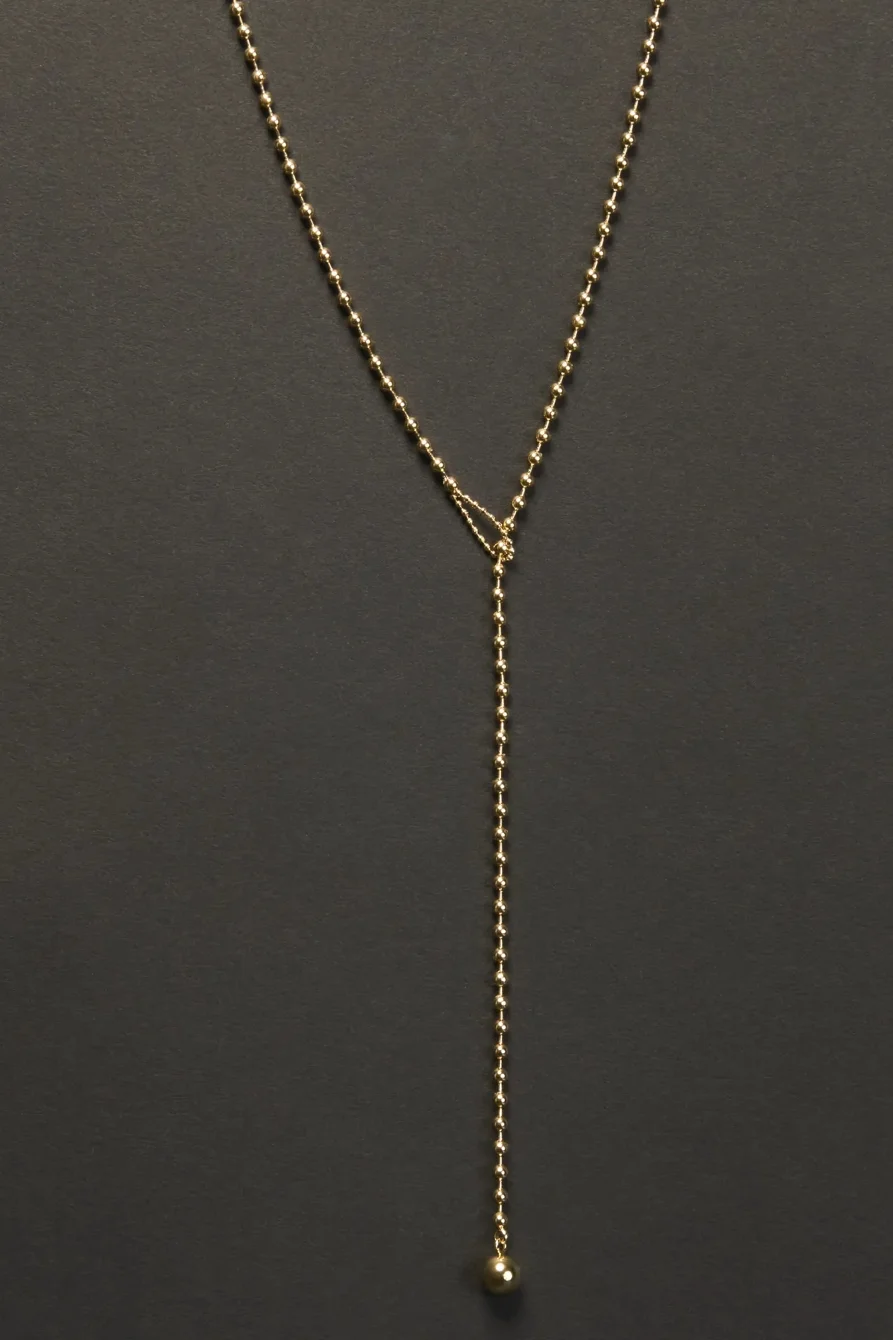 Image of Lucky Brand Ball Charm Lariat Necklace - Women's Ladies Accessories Jewelry Necklace Pendants in Gold