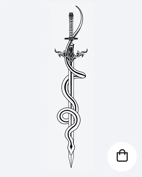 Serpent Blade Tattoo