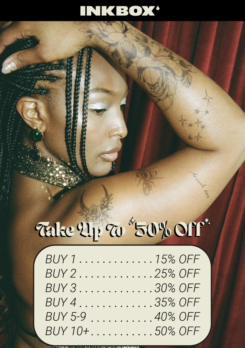 Take up to 50% off tiered discounts at Inkbox