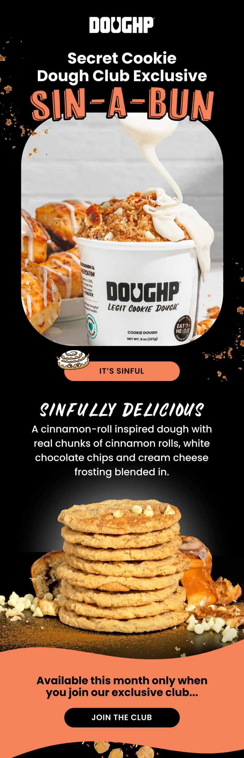 sin-a-bun cookie dough