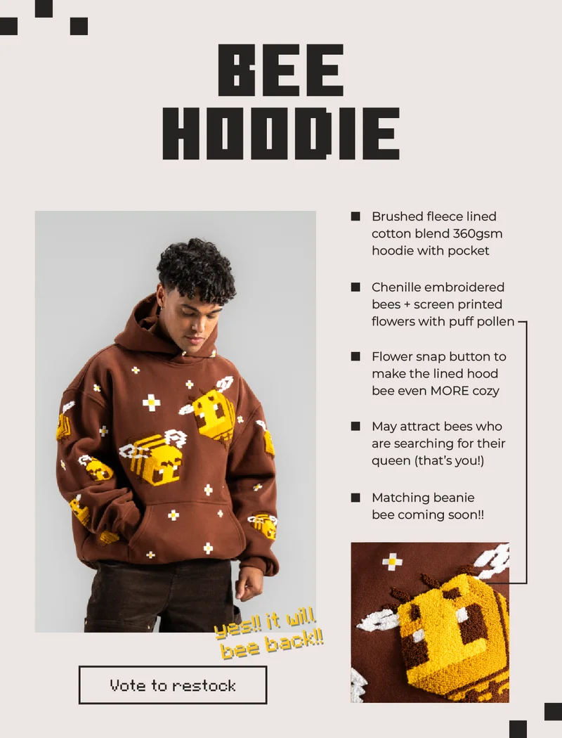 The Bee Hoodie