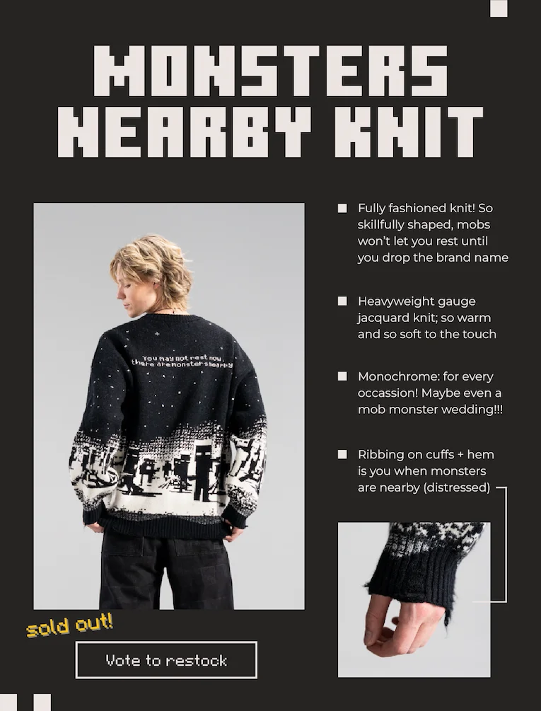 The Monsters Nearby Knit