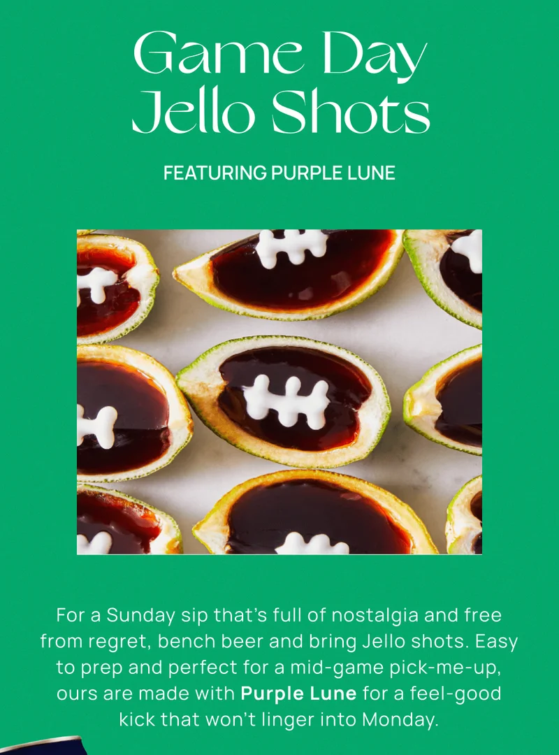 Game Day Jello Shots | Featuring PURPLE LUNE