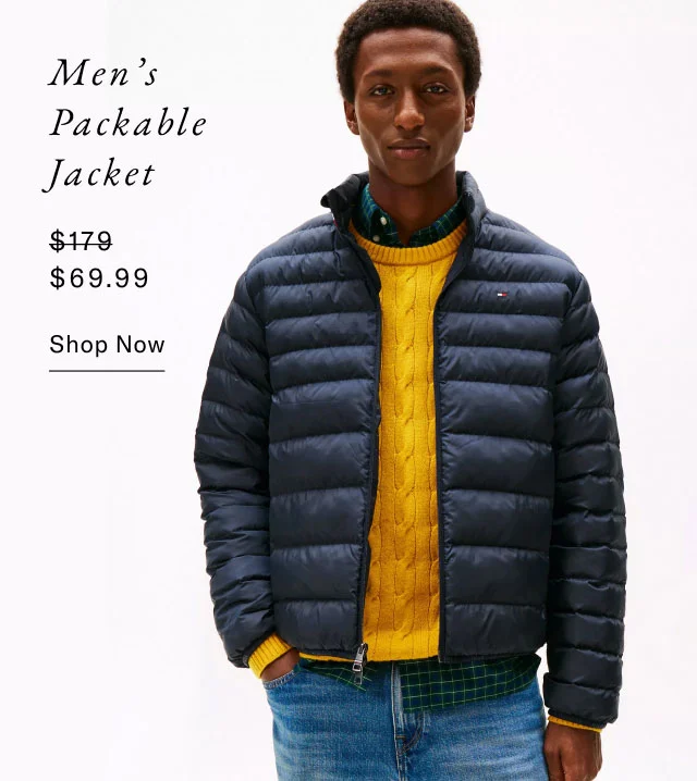Men's Packable Jacket  $69.99 Shop Now
