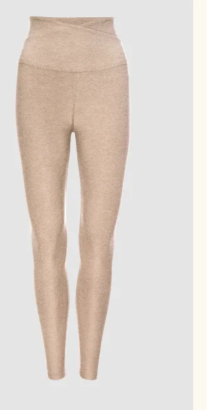 Spacedye At Your Leisure High Waisted Midi Legging in Sand Swept Heather