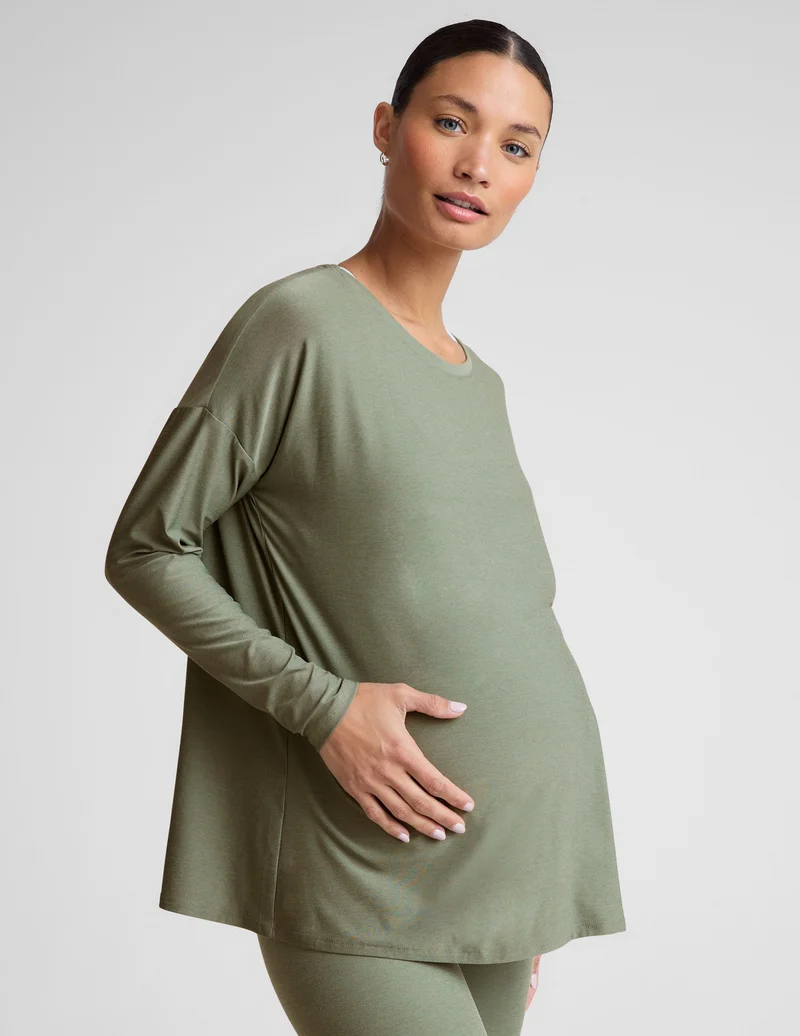 Image of Featherweight Feels Like Home Long Sleeve Maternity Top