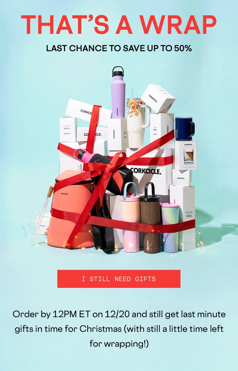 Last chance to save up to 50% on gifts!
