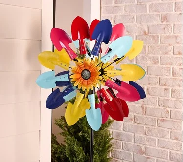 Girl Next Door 75" Tall Garden Trowel Wind Spinner