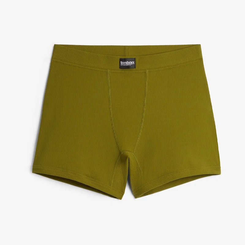 Image of Bamboo Rib 4.5" Trunks - Avocado