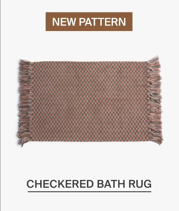 New pattern. Shop checkered bath rug.