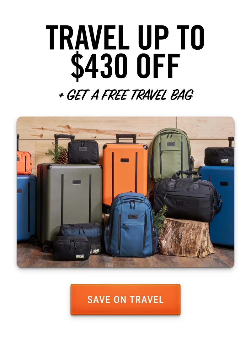 Travel Up to $430 Off + Get a Free Travel Bag
