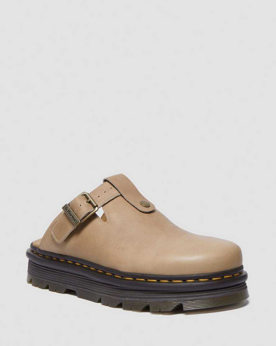 Image of Zebzag Leather Casual Slingback Platform Mules
