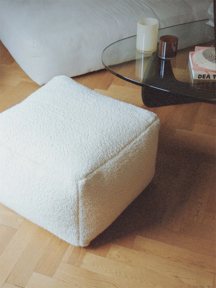 Cotton-Wool Pouffe Off-White
