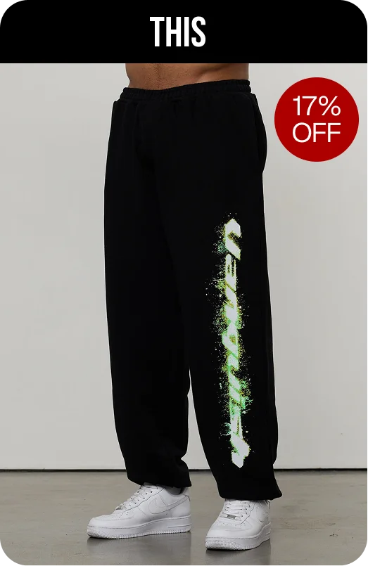 ACID BLACK OVERSIZED SWEATPANTS
