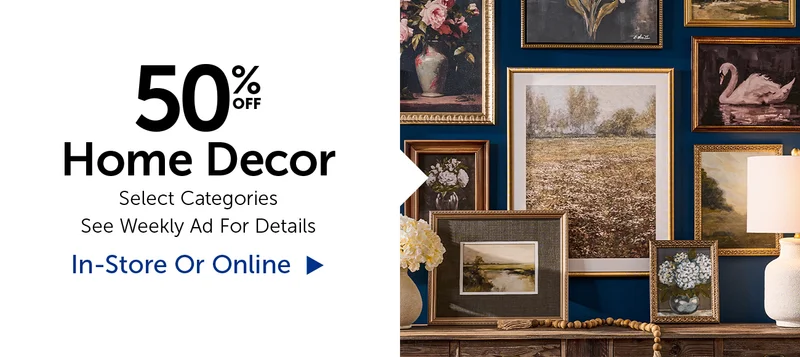 50% Off Home Decor - Select Categories