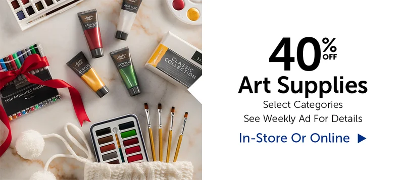 40% Off Art Supplies - Select Categories