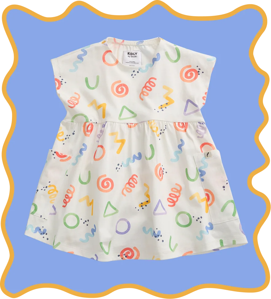 KIDLY by MORI Print Cotton Dress