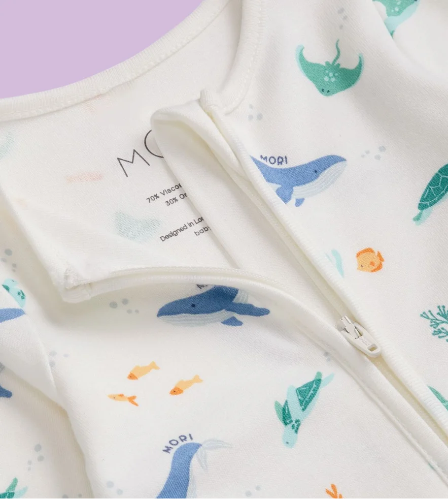 Ocean Dreams Clever Zip Baby Pajamas