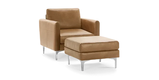 Block Nomad Club Chair with Ottoman
