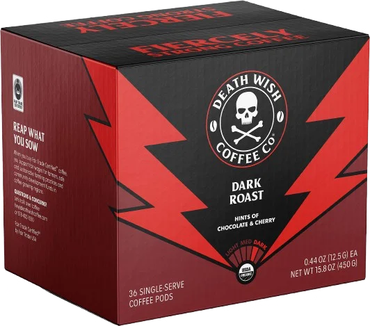 <span style="font-weight: 700; font-style: normal; text-decoration: none; font-family: Vulf_Sans-Medium, Helvetica Neue, Arial, sans-serif; font-size: 16px; line-height: 20px">Death Wish Coffee Co</span><span style="font-style: normal; text-decoration: none; font-family: Vulf_Sans-Medium, Helvetica Neue, Arial, sans-serif; font-size: 16px; line-height: 20px"> Organic Single Serve Dark Roast K-Pod Coffee (36 CT)</span>