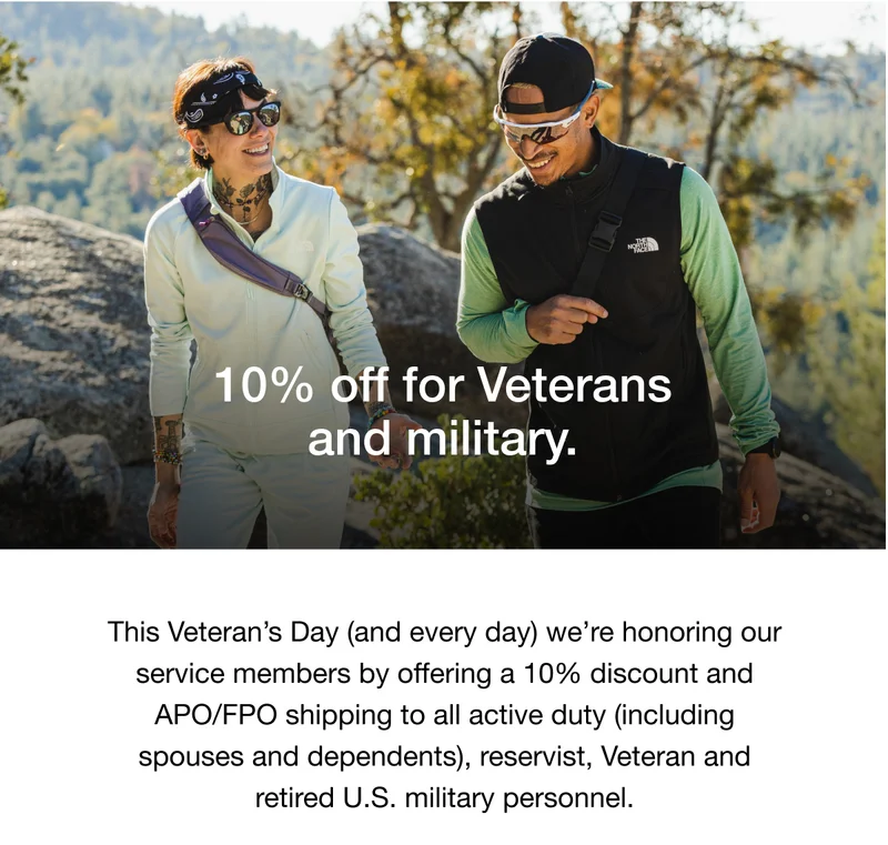 10% off for Veterans and military.