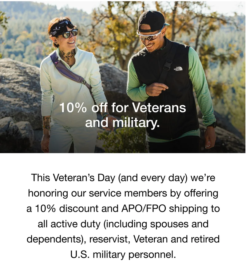 10% off for Veterans and military.