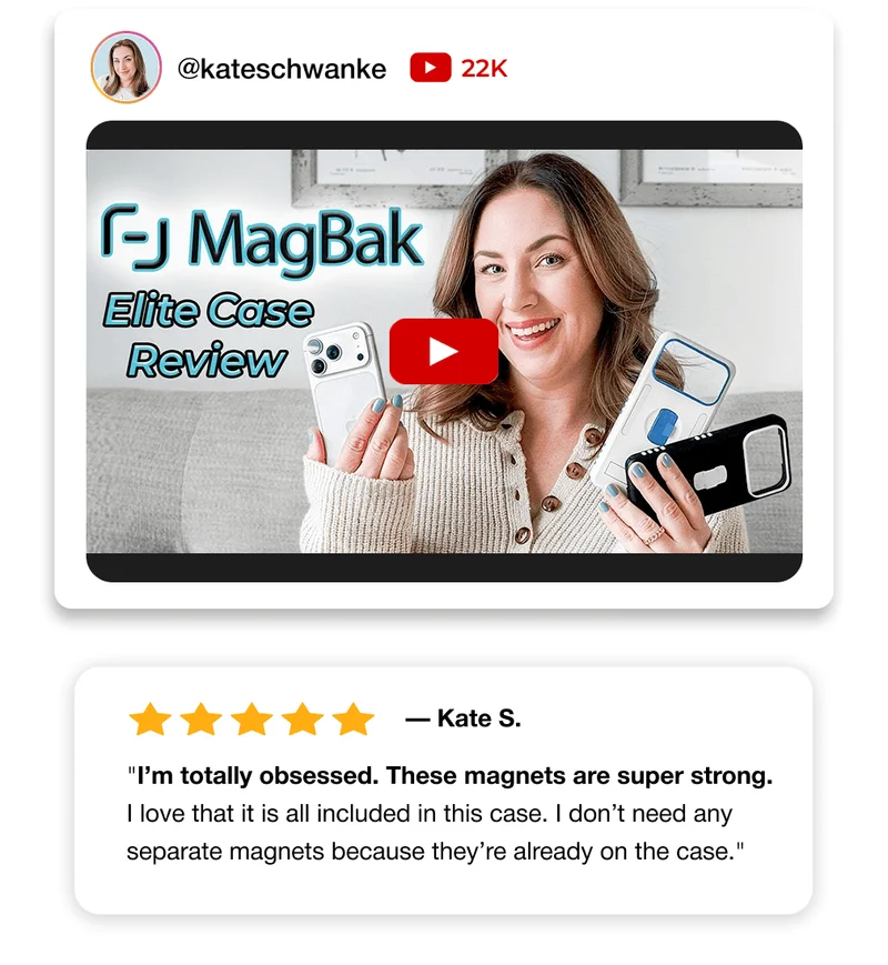 — Kate S. "I’m totally obsessed. These magnets are super strong.  I love that it is all included in this case. I don’t need any separate magnets because they’re already on the case."