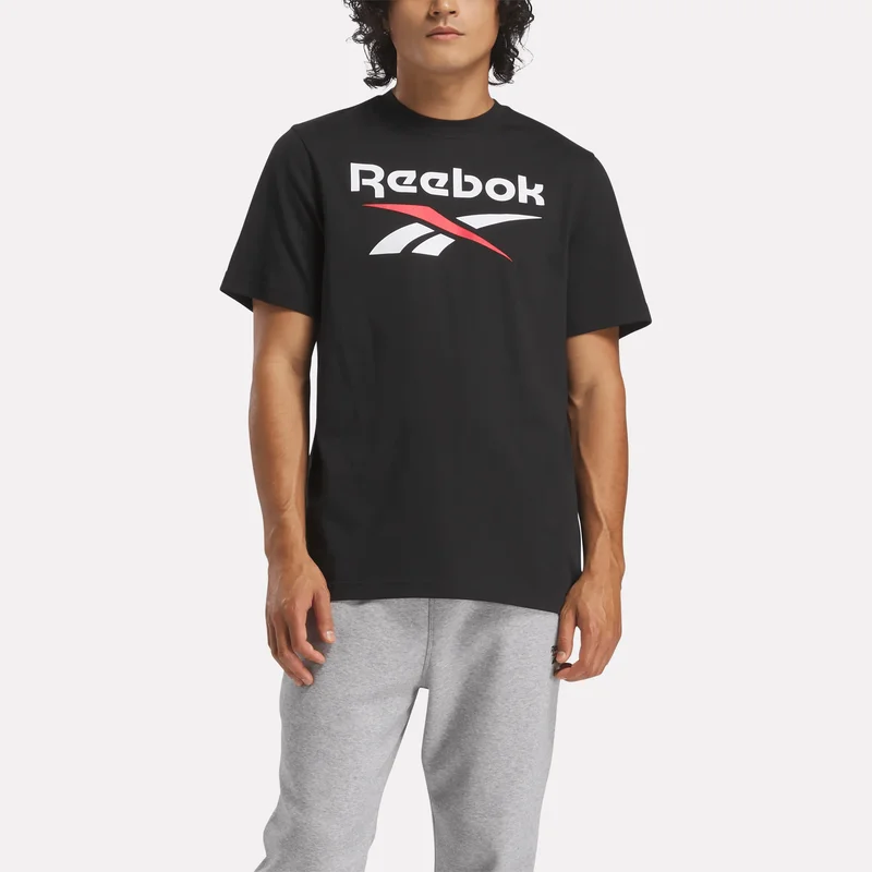Image of Men's Reebok Identity Big Stacked Logo T-Shirt