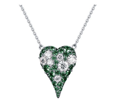 Diamonique x Jennifer Miller Pave Two-Tone Necklace, Sterling