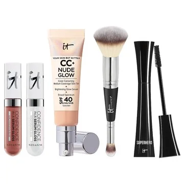IT Cosmetics CC+ Nude Glow SPF 40 5-Piece Face, Lip & Eye Collection