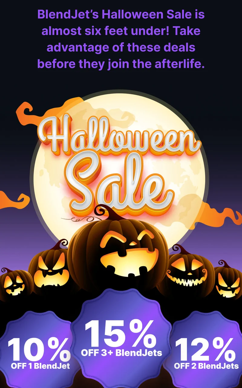BlendJet’s Halloween Sale is almost six feet under! Take advantage of these deals before they join the afterlife.