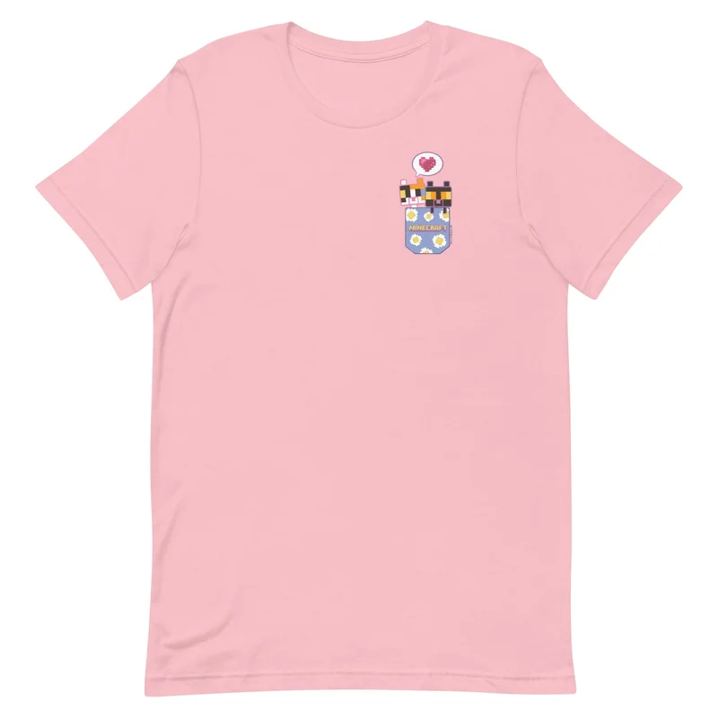 Image of Minecraft Kitten Pocket Adult T-Shirt