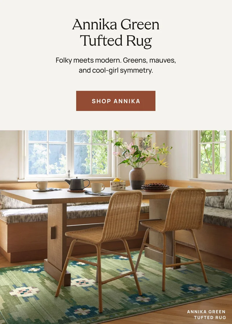 Annika Green Tufted Rug | Shop Annika
