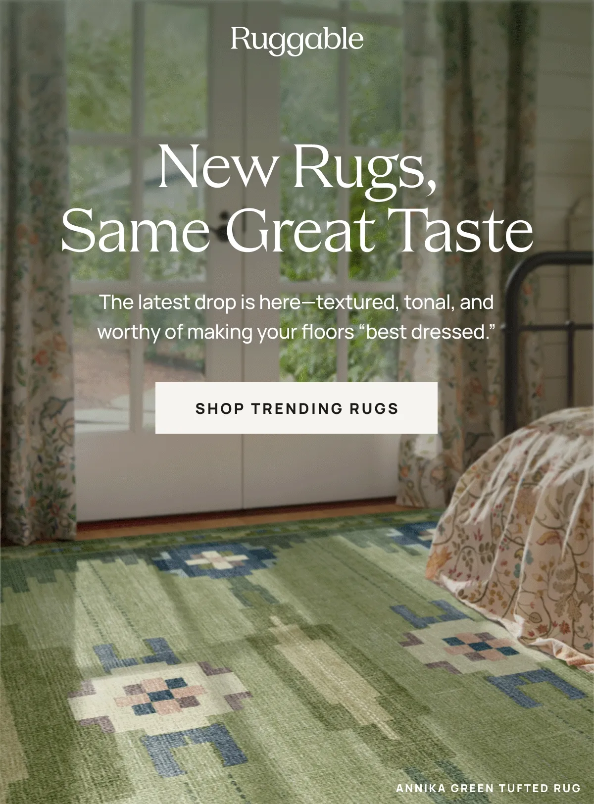 New Rugs, Same Great Taste | The latest drop is here - textured, tonal, and worthy of making your floors "best dressed"  | Shop New Arrivals