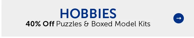 Hobbies - 40% Off Puzzles & Boxed Model Kits