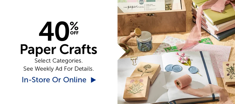40% Off Paper Crafts - Select Categories