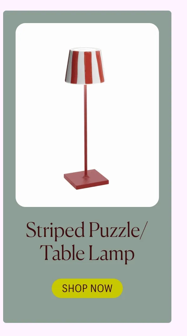 Striped Puzzle Table Lamp