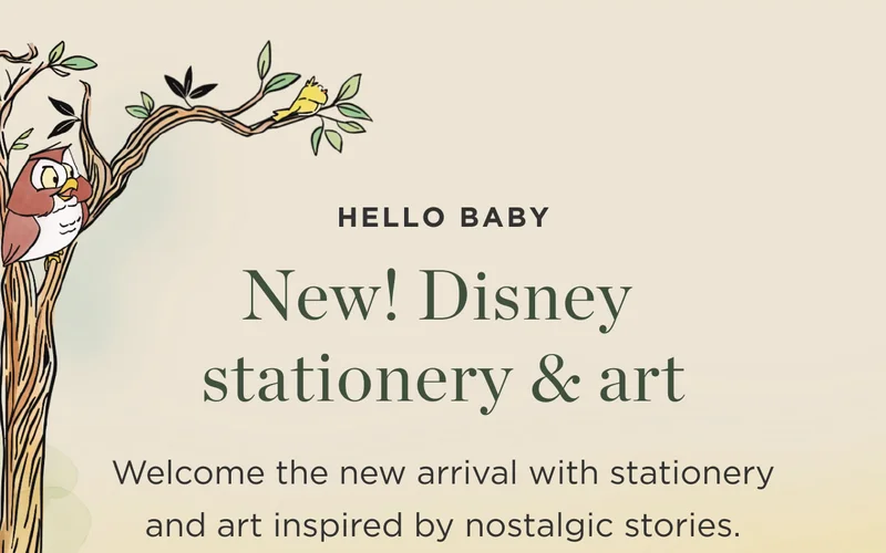 New! Disney Stationery & Art