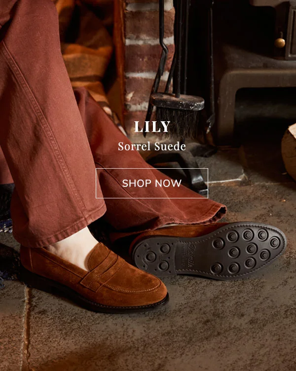 Lily Penny Loafer in Sorrel Suede | Shop Now