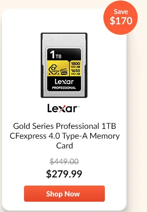 Lexar Gold Series Professional 1TB CFexpress 4.0 Type-A Memory Card