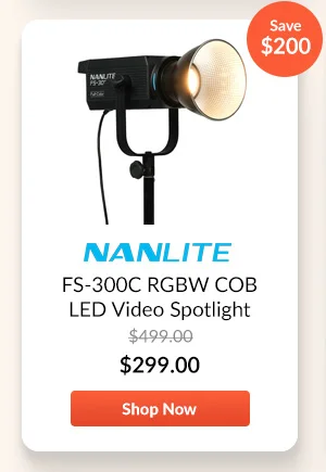 NanLite FS-300C RGBW COB LED Video Spotlight