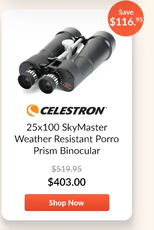 Celestron 25x100 SkyMaster Weather Resistant Porro Prism Binocular