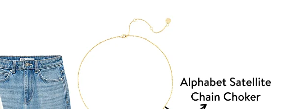 Alphabet Satellite Chain Choker