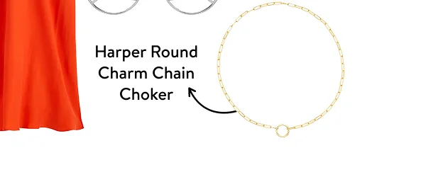 Harper Round Charm Chain Choker