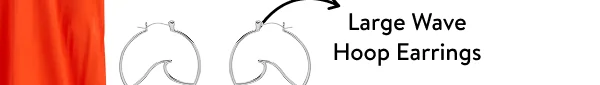 Large Wave Hoop Earrings