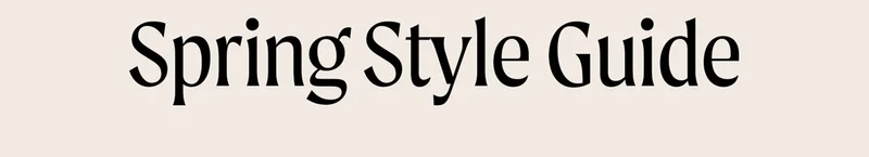 Spring Style Guide